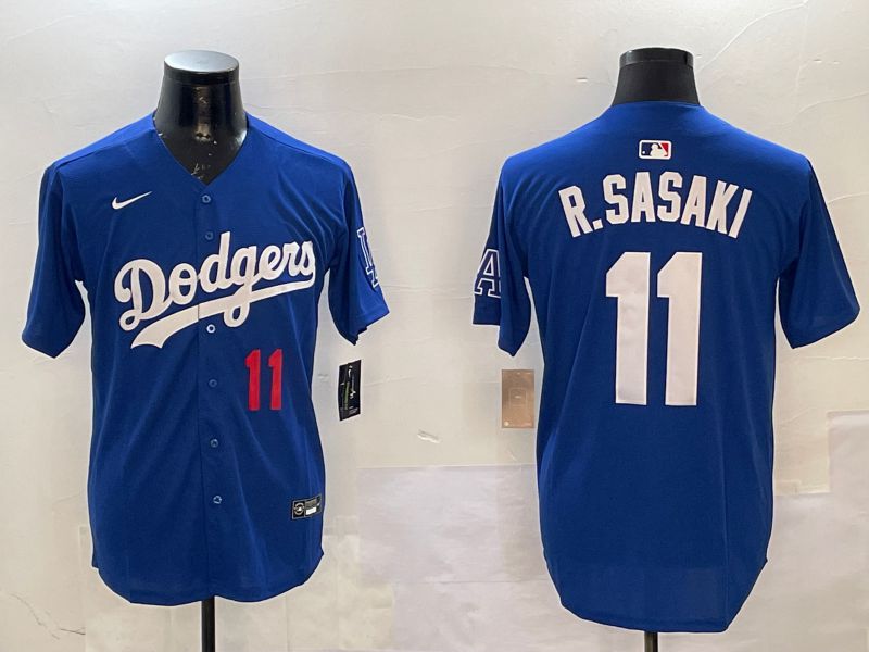 Men Los Angeles Dodgers 11 R.Sasaki Blue Fashion Game 2025 Nike MLB Jersey style 6